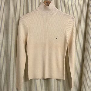 Brooks Brothers 346 Cream Ribbed Sweater